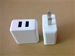 供应ROHS CE认证5V3.1A双USB充电器