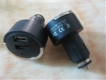 提供足2.1A双USB车载车充 拉环车充