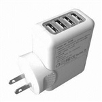 4个USB充电器5V2.1A转换插头4USB充电器
